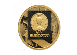 Золотая монета «Чемпионат Европы по футболу 2020 года (UEFA EURO 2020)»